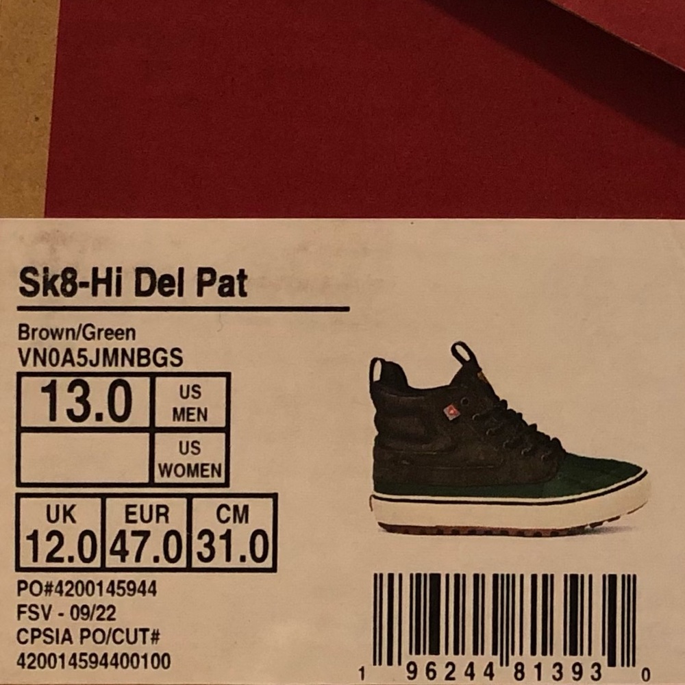 Vans Sk8-Hi Del Pato Mte-2 “Brown/Green” - Picture 7 of 7
